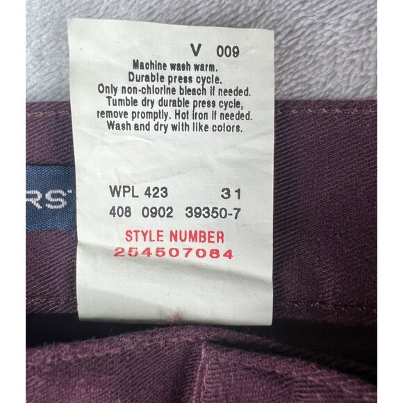 Dockers Women’s Flat Front Slim Tapered Pants Khaki Burgundy Size 12L - Picture 10 of 16